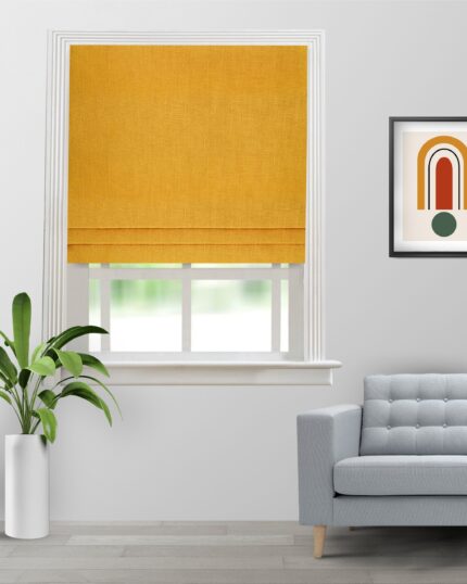 Swizz - Butterscotch Roman Shades
