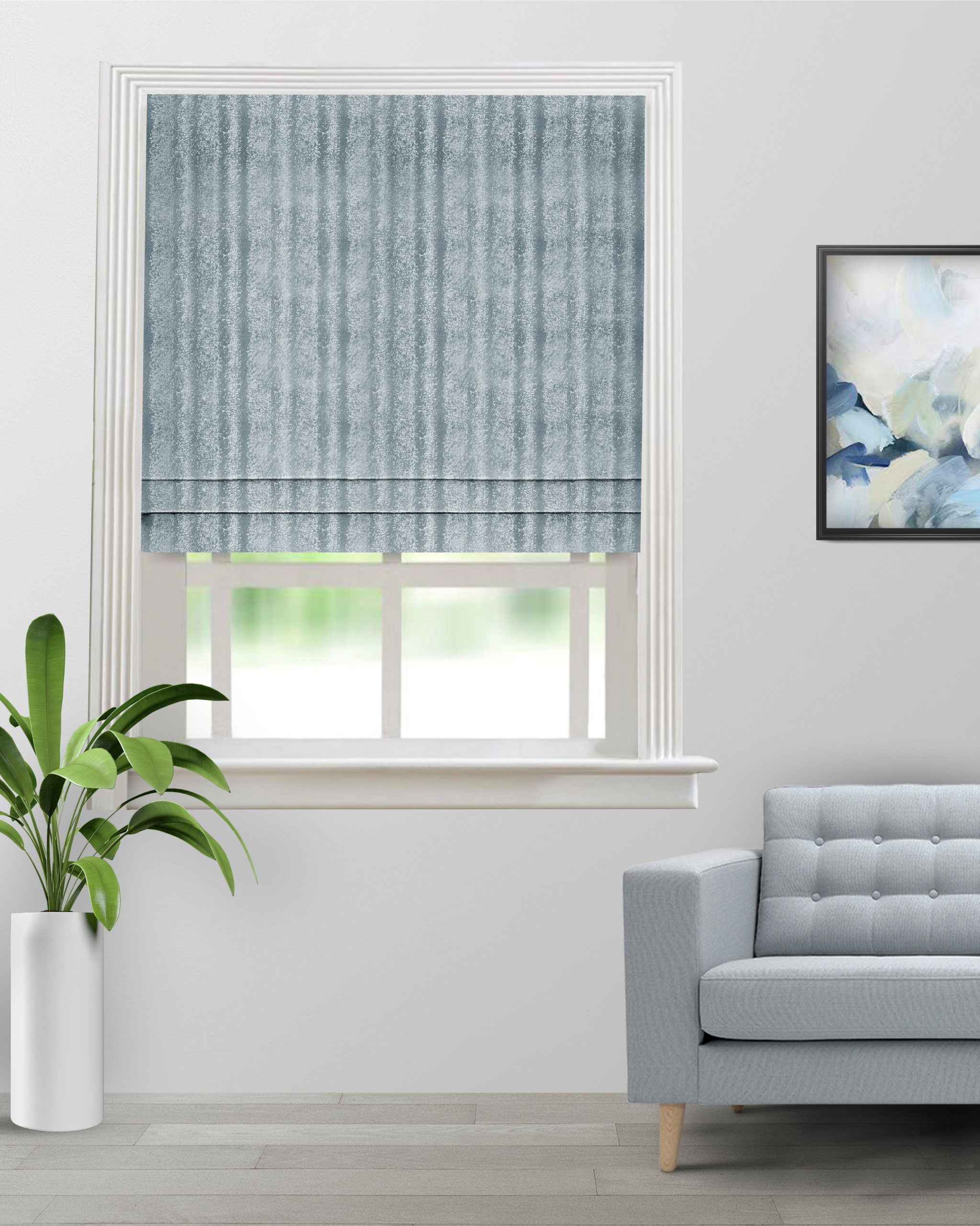 Textured-Ambro-Blue-Bell-Roman-Shade-image-scaled-1.jpg Textured Ambro - Blue Bell Roman Shades - Image 1