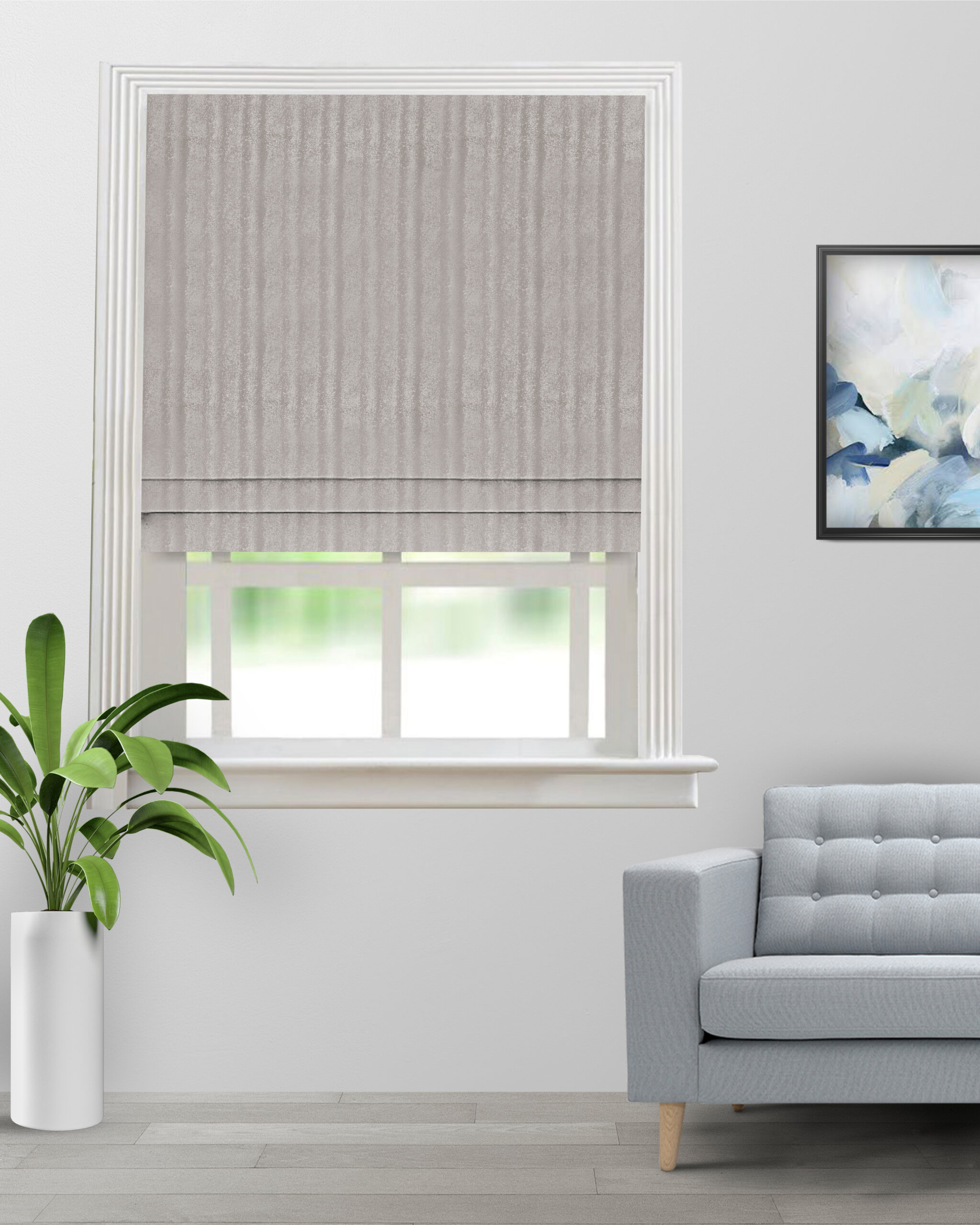 Textured-Ambro-Taupe-Roman-Shade-image-scaled-1.jpg Textured Ambro - Taupe Roman Shades - Image 1