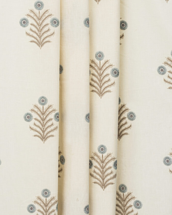 Embroidered Hailee - Blue Sky Roman Shades - Image 2