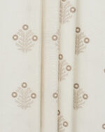 Embroidered Hailee - Cyrus Beige Roman Shades - Image 2