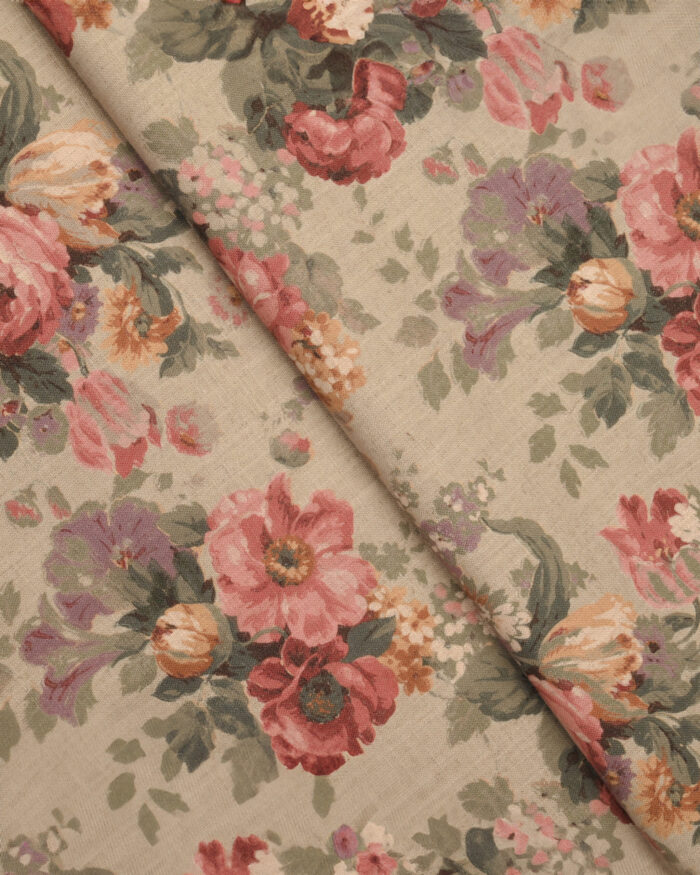 Vintage Floral Collection - Pastel Maroon Roman Shades - Image 2