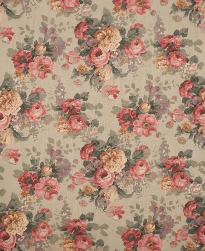 Vintage Floral Collection - Pastel Maroon Roman Shades - Image 3