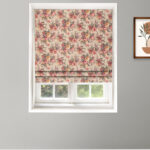 Vintage Floral Collection - Pastel Maroon Roman Shades
