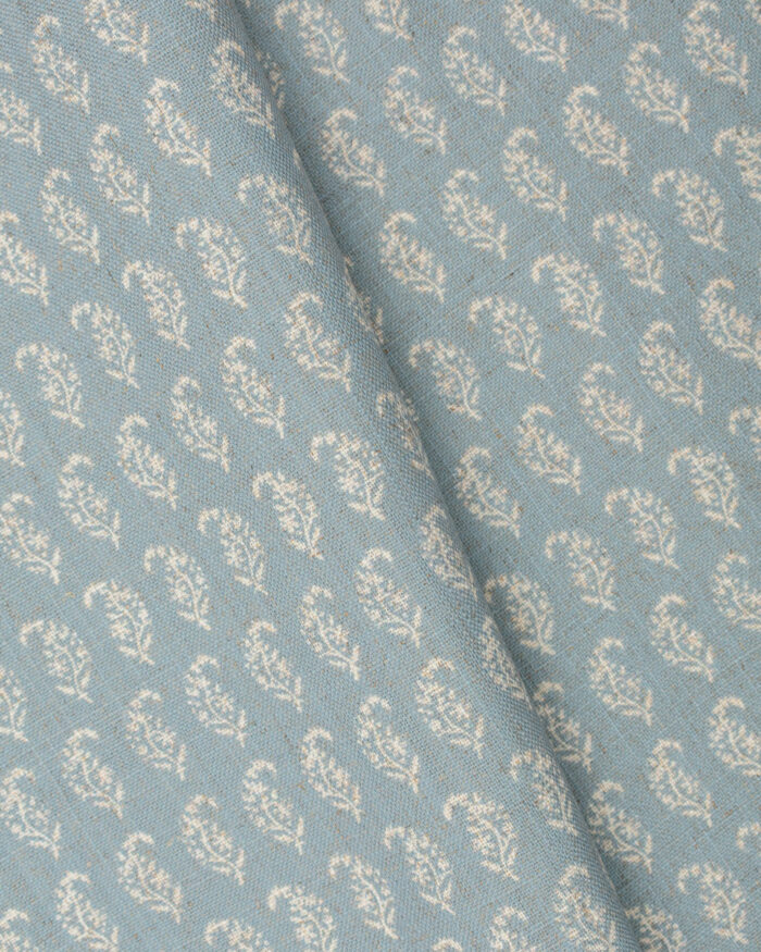 Vintage Paisley - Pool Blue Roman Shades - Image 4