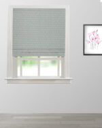 Vintage Paisley - Blue Sky Roman Shades