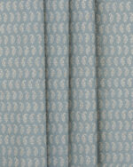 Vintage Paisley - Pool Blue Roman Shades - Image 2