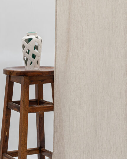 Zara Textured Sheer Curtains- Natural