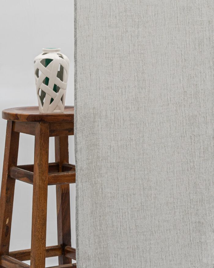 Zara Textured Sheer Curtains - Silver Gray - Image 1