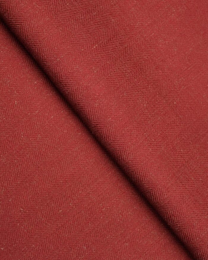 Herringbone Plains - Misty Red Roman Shades - Image 2