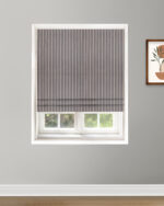 Drought Stripes - Ash Gray Roman Shades