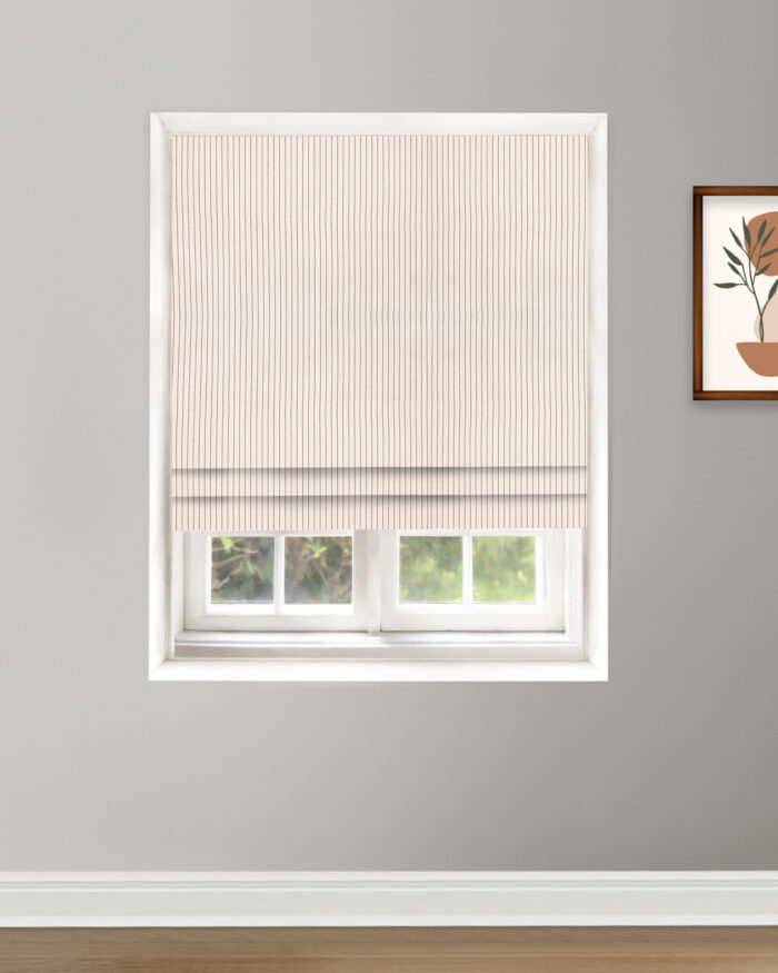 Lincoln Stripes - Graphite Roman Shades - Image 3