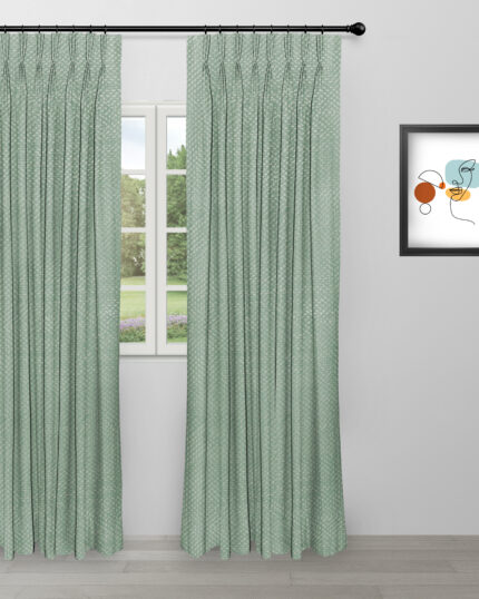 Cypress - Seafoam Custom Curtains