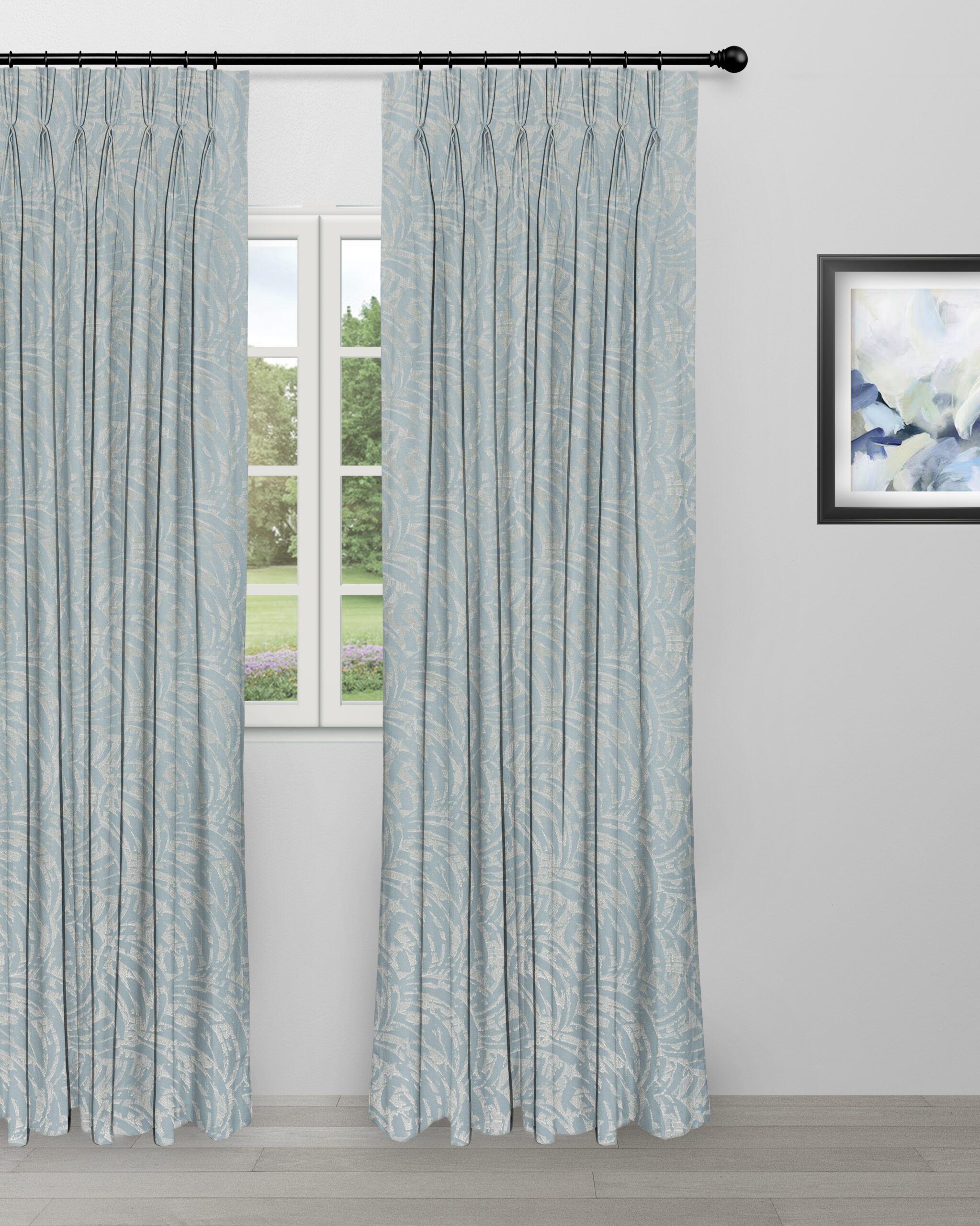 Siesta - Dusty Blue Curtain Siesta - Dusty Blue Custom Curtains - Image 1