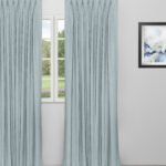 Swiss Dotted - Dusty Blue Custom Curtains