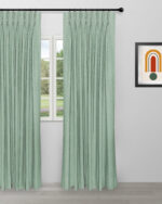 Swiss Dotted - Sea Foam Custom Curtains