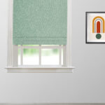 Swiss Dotted - Sea Foam Roman Shades