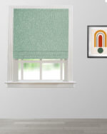 Swiss Dotted - Sea Foam Roman Shades