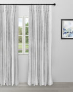 Country Stripes - Broad Gray Custom Curtains
