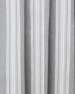 Country Stripes - Broad Gray Ripple Fold Drapes