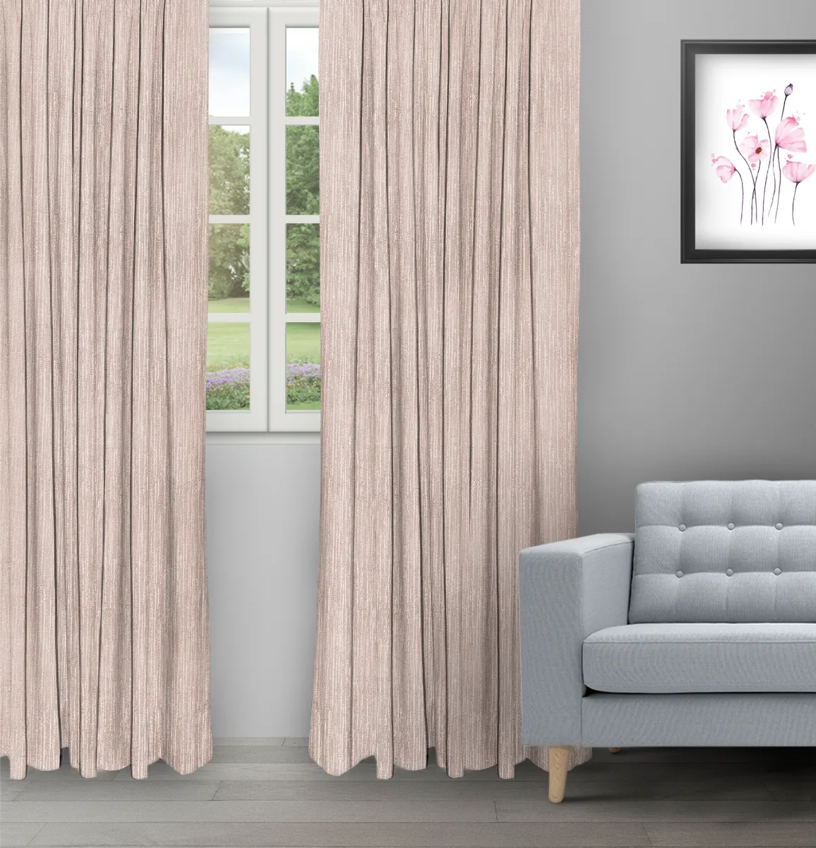 Almond Misty Rose - Ripple Fold image Almond - Misty Rose Color Ripple Fold Drapes - Image 1