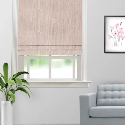 Roman Shades | Almond Misty Rose - Roman Shade (Webp) | Curtain Avenue