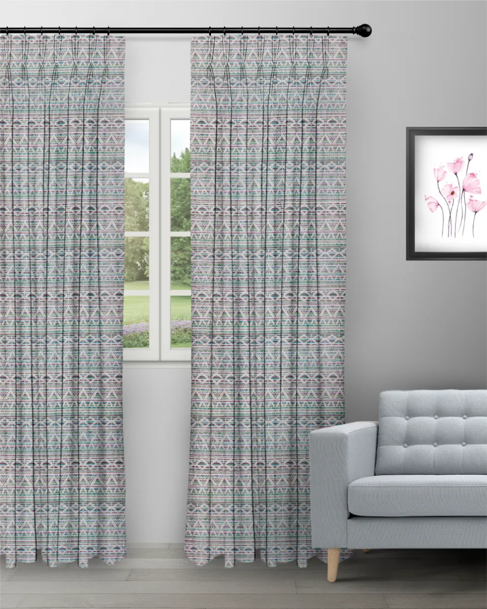 Boho Drapery Sage Green- Curtain (Webp) Boho Drapery - Sage Green Custom Curtains - Image 1