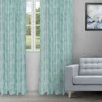 Celeste - Aqua Color Ripple Fold Drapes