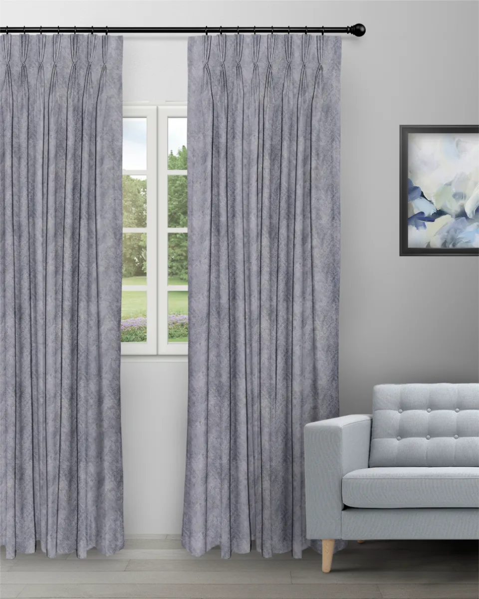 Celeste Charcoal - Curtain (Webp) Celeste - Charcoal Custom Curtains - Image 1