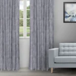 Celeste - Charcoal Ripple Fold Drapes