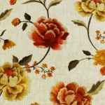 Cello - Carrot Floral Custom Curtains