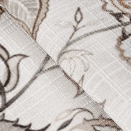 Ripple Fold Drapes | Chelsea Floral Earth - Close up (Webp) | Curtain Avenue