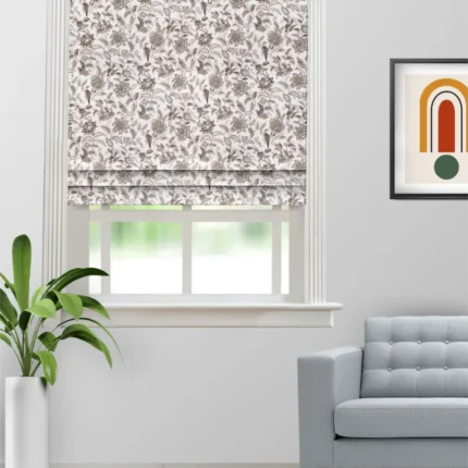 Roman Shades | Chelsea Floral Earth - Roman Shade (Webp) | Curtain Avenue