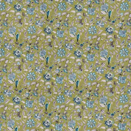 Ripple Fold Drapes | Chelsea Floral Olive - Regular (Webp) | Curtain Avenue