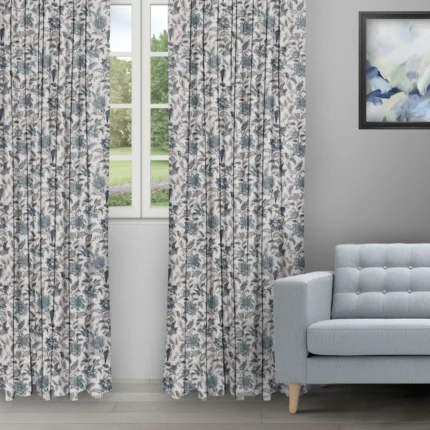 Ripple Fold Drapes | Chelsea Floral Pine - Ripple Fold image | Curtain Avenue