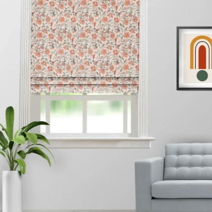 Roman Shades | Chelsea Floral Spice - Roman Shade image | Curtain Avenue