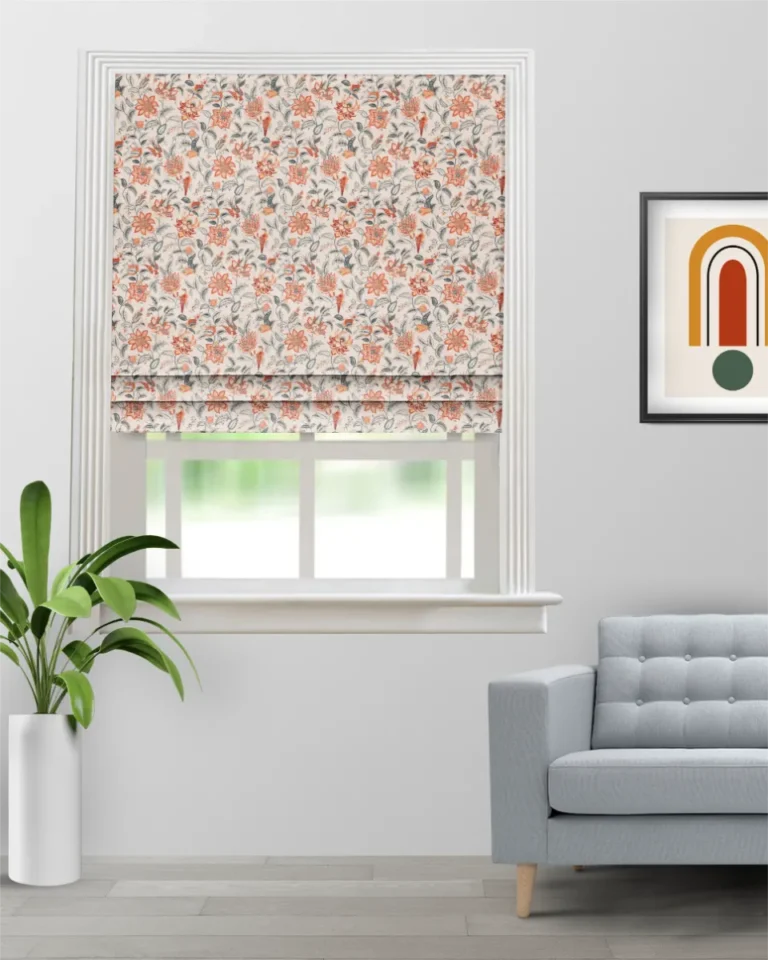 Roman Shades | Chelsea Floral Spice - Roman Shade image | Curtain Avenue