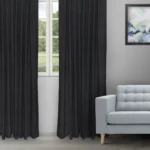 Colonial - Black Beauty Ripple Fold Drapes