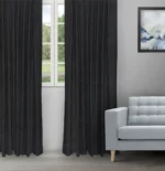 Colonial - Black Beauty Ripple Fold Drapes