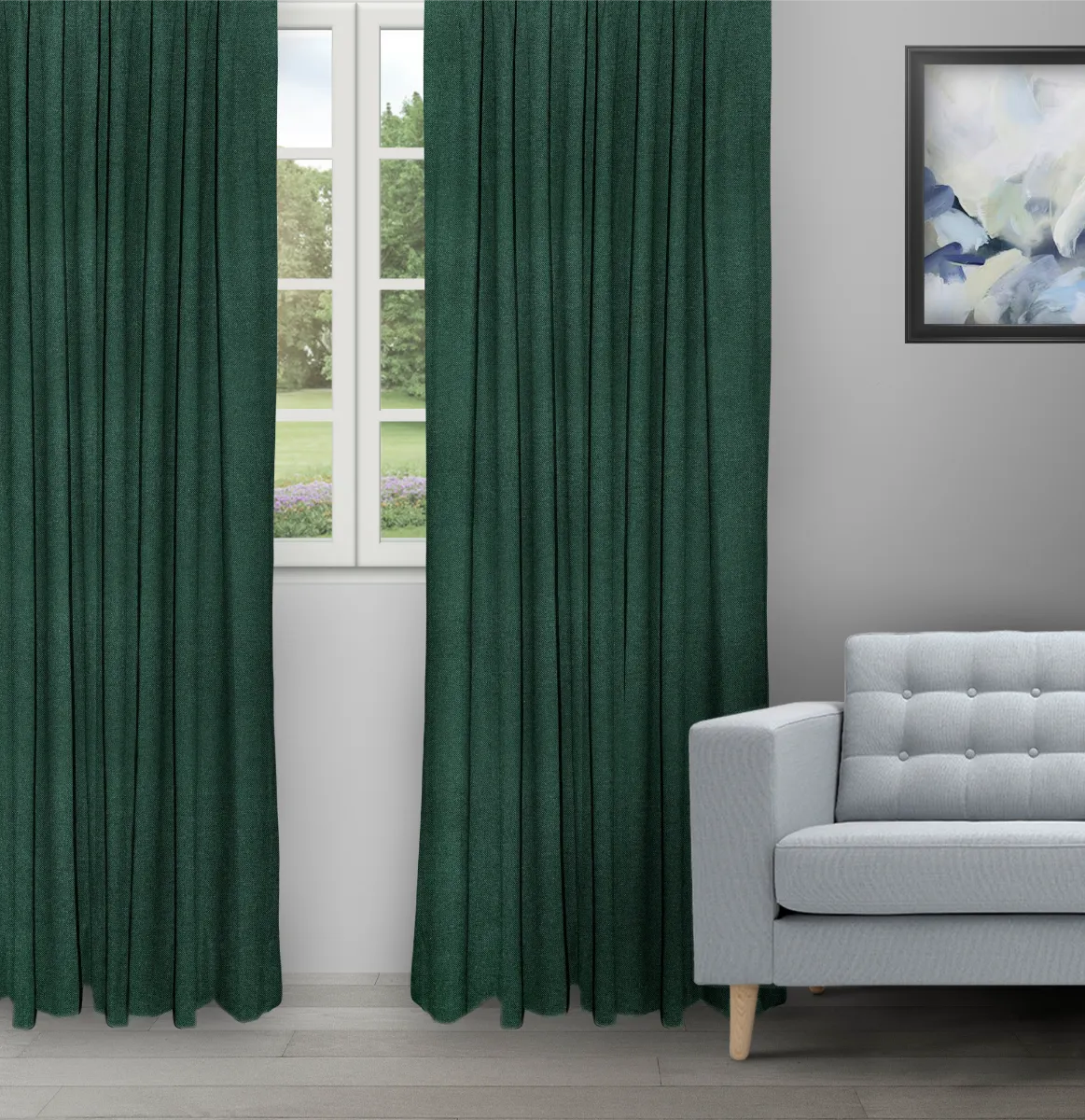 Colonial Forest - Ripple Fold image Colonial - Forest Ripple Fold Drapes - Image 1