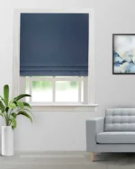 Colonial - Heather Blue Color Roman Shades