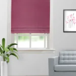 Colonial - Mulberry Red Roman Shades