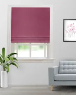 Colonial - Mulberry Red Roman Shades