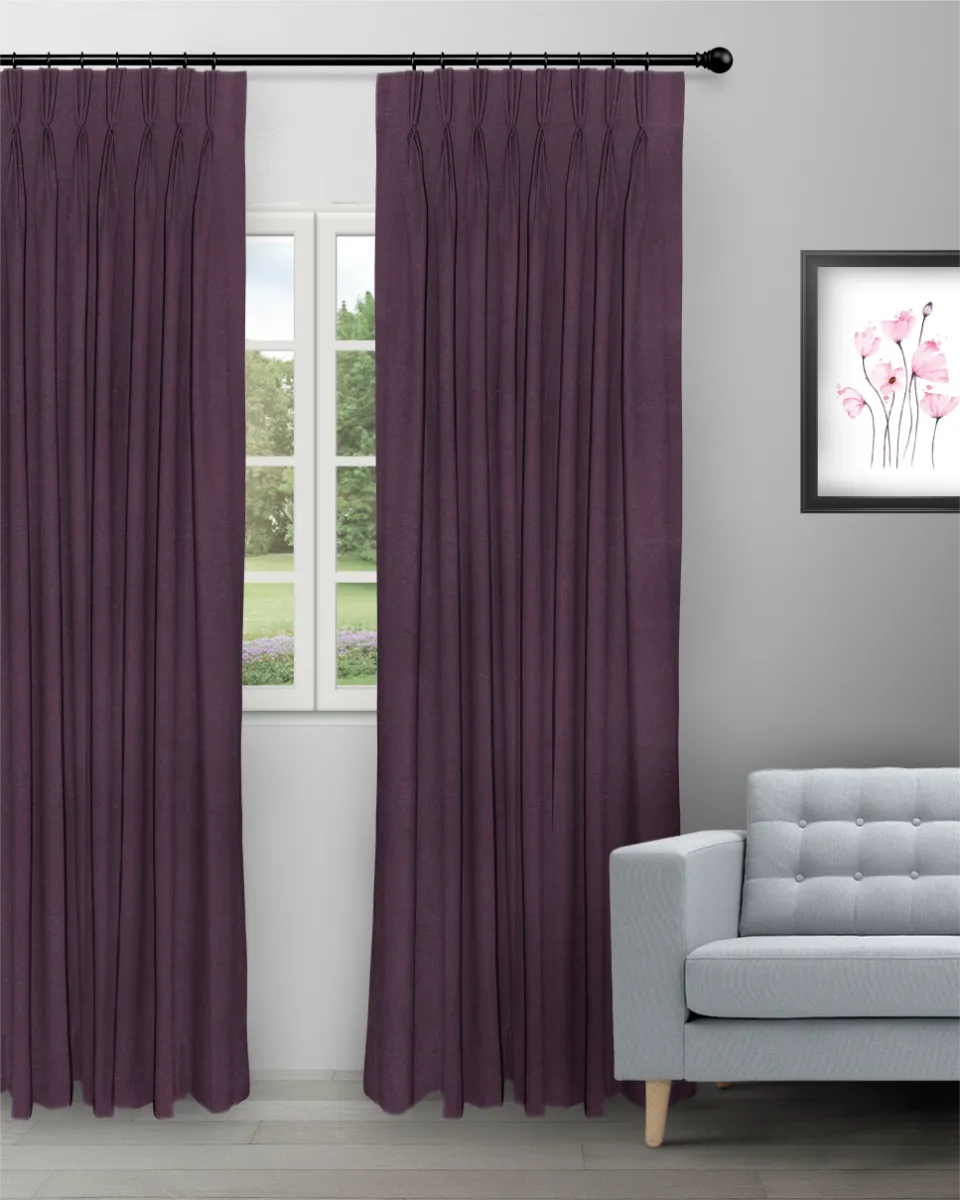 Colonial Plum - Curtain (Webp) Colonial - Plum Custom Curtains - Image 1