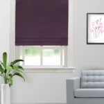 Colonial - Plum Cotton Roman Shades