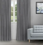 Colonial - Slate Color Ripple Fold Drapes