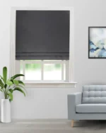 Colonial - Slate Color Roman Shades