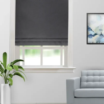 Roman Shades | Colonial Slate - Roman Shade (Webp) | Curtain Avenue