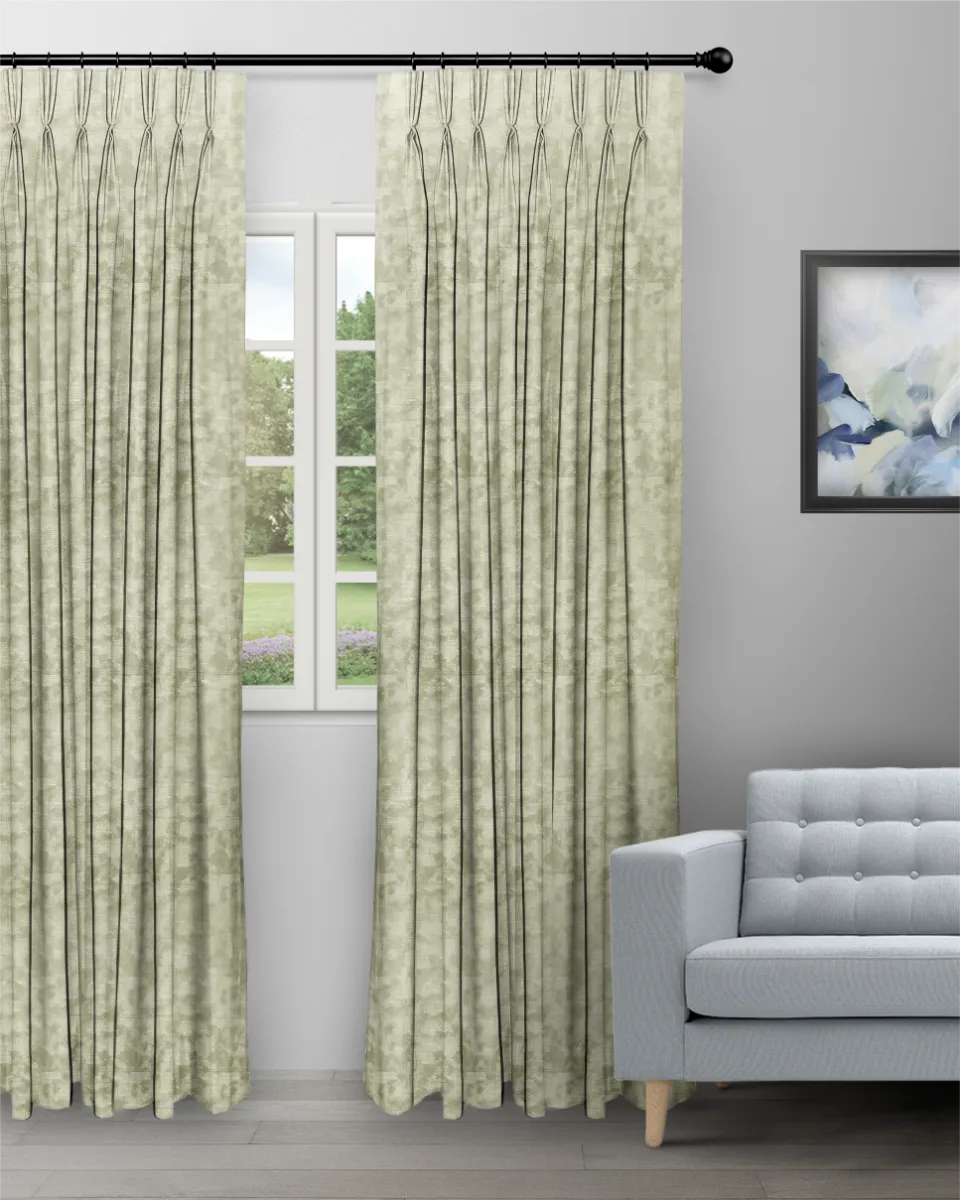 Colorado Herb Green - Curtain (Webp) Colorado - Herb Green Custom Curtains - Image 1