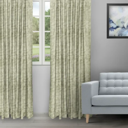 Ripple Fold Drapes | Colorado Herb Green - Curtain image | Curtain Avenue